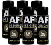 Lot de 6 bombes de peinture RAL RAL RAL 6022 brun brillant