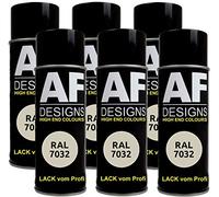 Lot de 6 bombes de peinture RAL RAL7032 KIESELGRAU mat