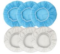 Lot de 6 bonnets de polissage en microfibre compatibles avec la polisseuse de voiture sans fil Einhell CE-CB 18/254 Li & Einhell CC-PO 90 pour polisseuses de 220 à 250 mm (bleu blanc)