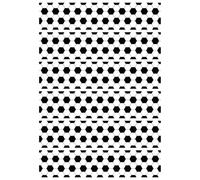 Lot de 6 Bordures Comestibles pour Gâteaux sur le Thème du Football, 28x6,2cm en Papier Riz Gluant Prédécoupé avec des Motifs de Football pour Décorer un Gâteau d'Anniversaire