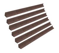 Lot de 6 Bordures de Jardin 1,2 m en Caoutchouc Marron Flexible Résistant Aux UV Longueur 7,2 m Pelouse Chemin Voie Allée Parcelle de Jardin Parterre Fleurs Légumes Élevé [Piquets Assortis Inclus]