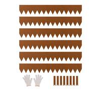 Lot de 6 bordures de jardin en acier résistantes aux intempéries, 40 x 6 pouces