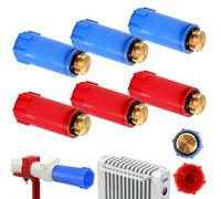 Lot de 6 bouchons de construction 1/2" - Pour conduite d'eau - Avec filetage en laiton et joint à anneau zéro - Pour conduite d'eau