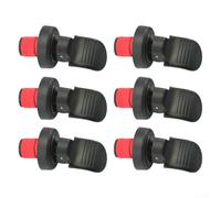 Lot de 6 bouchons de fermeture pour bouteille de vin, bière, huile d'olive et vinaigre avec pression facile pour une fraîcheur prolongée (noir)