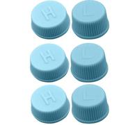 Lot de 6 bouchons de valve de rechange bleus pour climatisation de voiture, bouchons étanches pour port de charge du système AC R134a (haute et basse pression), valves de climatisation, bouchon CA