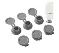 Lot de 6 bouchons de vidange de bouteilles avec couvercles retournés, raccord de transfert en 3 tailles, obtenez chaque goutte de lotions, shampooings, articles de beauté et de cuisine, ustensiles de