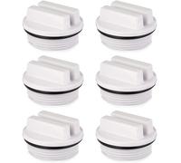 Lot de 6 bouchons d'hiver pour piscine 1,8" - Raccord fileté antigel pour buses d'entrée, skimmer et tuyaux de retour - Buse d'hiver avec joint en caoutchouc - Kit de bouchons d'hiver contre les