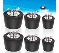 Lot de 6 bouchons d'hiver pour piscine Intex, 32 mm, 38 mm, 51 mm, en caoutchouc, avec boulons en acier inoxydable, pour piscine Intex, accessoires de piscine d'hiver, pour piscine Intex, accessoires