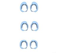 Lot de 6 bouchons d'oreille de rechange en silicone souple et flexible, isolation phonique, faciles à nettoyer, hygiéniques, adaptés pour une longue écoute de la musique et du sport (bleu)