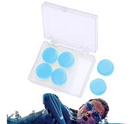 Lot de 6 bouchons d'oreille en silicone réutilisables pour étudier, travailler, voyager, avion, train