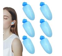 Lot de 6 bouchons d'oreilles pour la réduction du bruit, réutilisables et étanches en silicone souple, protection confortable pour les voyages, la musique forte et un sommeil réparateur