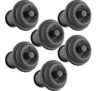 Lot De 6 Bouchons Gris Wine Stoppers