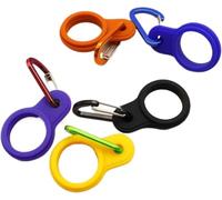Lot de 6 boucles de bouteille d'eau en silicone avec mousqueton - Porte-bouteille portable sécurisé - Anneaux de suspension pour bouteille d'eau - Pour randonnée, camping, sports et loisirs de plein
