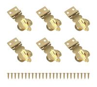 Lot de 6 boucles de cadenas en laiton massif avec vis pour sécurité et fermeture décorative de boîte en bois, et boucle de verrouillage de style vintage