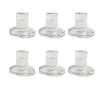 Lot De 6 Bougeoirs en Verre pour Conique Petit Chandelier Nordique Élégant pour La Maison Ou Les Fêtes Décors D'événements en Verre