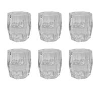 Lot de 6 bougeoirs et Porte-photophore 2 en 1-5,9 x 5,9 x 6 cm - Cereria Di Giorgio