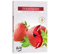 Lot de 6 bougies chauffe-plat parfumées Fraise