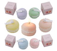 Lot de 6 bougies parfumées au macaron sucré, cadeaux pour femme, pour Noël, anniversaire, mariage, décoration de yoga