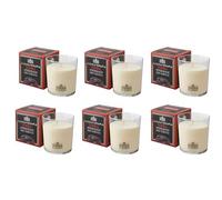 Lot de 6 bougies parfumées en cire végétale - Fabriqué en Italie - Aromathérapie - Tonka - Aphrodisiaque - Durée 44 heures - Cereria Di Giorgio