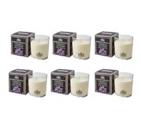 Lot de 6 bougies parfumées en cire végétale - Fabriqué en Italie - Aromathérapie - Verveine - Antistress - Durée 44 heures - Cereria Di Giorgio