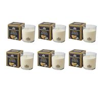 Lot de 6 bougies parfumées en cire végétale - Made in Italy - Aromathérapie - Neroli - Relaxante - Durée 44 heures - Cereria Di Giorgio