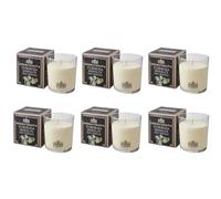 Lot de 6 bougies parfumées en cire végétale - Made in Italy - Aromathérapie - Tubéreuse - Sensualité - Durée 44 heures - Cereria Di Giorgio