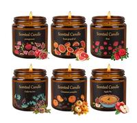 Lot de 6 bougies parfumées pour la maison - 600 ml - Longue durée de 150 heures - Bougies d'aromathérapie pour elle, anniversaire, Saint-Valentin, Noël, anniversaire de mariage
