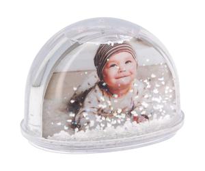 (LOT DE 6) Boule à neige DEKNUDT double face pour 2 photos de 7x5,3cm - Dim. 6,5x9x6,5cm