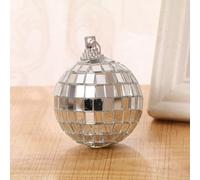 Lot de 6 boules à facettes disco 5/10/15/20 cm en mousse argentée et verre pailleté pour danse, fête, effet d'éclairage avec moteur rotatif (non inclus), lot de 6 ou 1