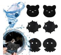 Lot de 6 boules anti-peluches pour machine à laver - Réutilisable - Pour enlever les poils d'animaux et les peluches