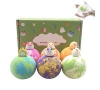Lot de 6 boules de bain en mousse pour - Formes d'animaux surprenantes - Formule douce pour la peau - Coffret cadeau de bain bio fait à la main - Bulles de savon riches pour et filles en