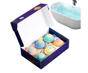Lot de 6 boules de bain - Nettoyage en profondeur et relaxation | Bombes de douche pour enfants - Pour spa, douche, baignoire, maison, anniversaire, fête des mères, Saint-Valentin, détente