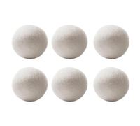 Lot de 6 boules de laine pour sèche-linge - Laine 6 cm - Adoucissant pour tissus naturels - Lot de 6 boules réutilisables, adoucissant pour tissus antistatiques, pour réduire les rides sur les
