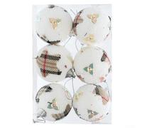 Lot de 6 boules de Noël à suspendre - Incassables - Décorations pour sapin de Noël - Pour la saison des fêtes (A)