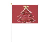 Lot de 6 boules de Noël cloches de 14 x 21 cm agitant un drapeau, cour, salon, concours de fête de vacances.