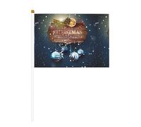 Lot de 6 boules de Noël colorées de 14 x 21 cm agitant un drapeau, cour, salon, concours de fête de vacances.