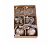 Lot de 6 boules de Noël de 6 cm à suspendre pour arbres, mariages et événements spéciaux (style B)