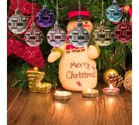 Lot de 6 boules de Noël élégantes pour une merveilleuse expérience de vacances (or rose)