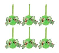 Lot de 6 boules de Noël en peluche pour ajouter un look festif à vos articles personnels et accessoires (B)