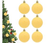 Lot de 6 boules de Noël - Ornements de sapin de Noël incassables - Ensemble de décorations de Noël