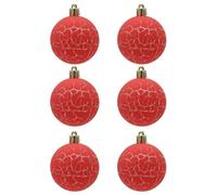 Lot de 6 boules de Noël, ornements de sapin de Noël, pendentifs incassables, pour fête de mariage ou de vacances