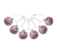 Lot de 6 boules de Noël parfaitement conçues pour une atmosphère joyeuse (rose)
