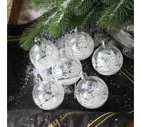 Lot de 6 boules de Noël transparentes à suspendre pour une joie saisonnière