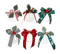 Lot de 6 boules de Noël transparentes en PET pour décoration de sapin de Noël