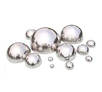 Lot de 6 boules d'observation miroir polies | Sphères décoratives de jardin en acier inoxydable | Demi-sphère réfléchissante de jardin | 6 boules d'observation miroir pour jardins, boules décoratives