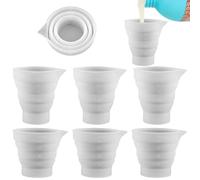 Lot de 6 boules doseuses pour détergent liquide, distributeur pliable en silicone avec échelle, pour machine à laver (50 ml + 100 ml)