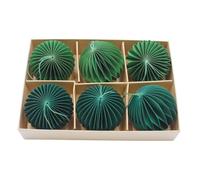 Lot de 6 Boules en Papier de qualité supérieure - Boules d'arbre de Noël en nid d'abeille - avec boîte Cadeau - Dimensions (L x l x H) : 8 x 8 x 8 cm.