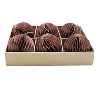 Lot de 6 Boules en Papier de qualité supérieure - Boules d'arbre de Noël en nid d'abeille - avec boîte Cadeau - Dimensions (L x l x H) : 8 x 8 x 8 cm.