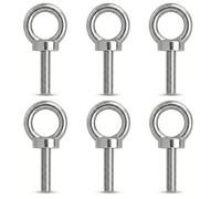 Lot de 6 Boulons à Œil M5x12 en Acier Inoxydable 304, Fixation Rail d'Auvent pour Caravane et Camping-Car, Vis à Œil de Levage pour Solette, Store et Bâche, Accessoires de Montage Extérieur