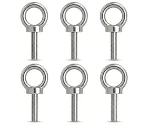 Lot de 6 Boulons à Œil M5x12 en Acier Inoxydable 304, Fixation Rail d'Auvent pour Caravane et Camping-Car, Vis à Œil de Levage pour Solette, Store et Bâche, Accessoires de Montage Extérieur